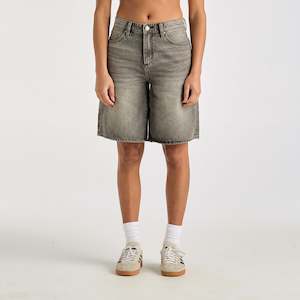 Clothing: Mid Farrah Short - Silver Dollar