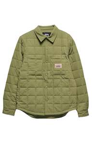 Quilted Fatigue Shirt - Army Green