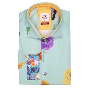 Short Sleeve Print Shirt - Mint Floral