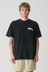 Roots Dot Tee - Washed Black