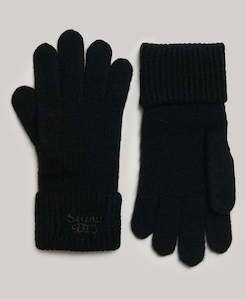 Rib Knit Glove  - Black