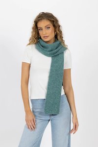 Clothing: Lila Knit Scarf - Teal