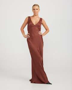 Rhea Maxi Dress - Chocolate Brown