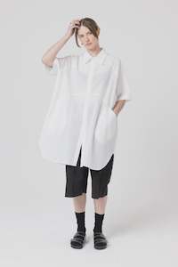 Curve Shirt Jacket - White