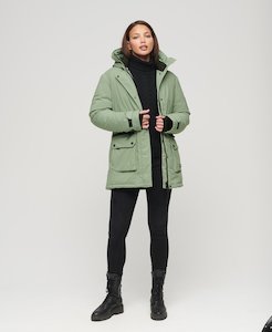 City Padded Parka Jacket - Sage Green