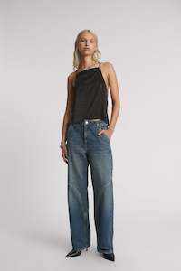 Clothing: Western Wonders Mid Waist Jeans - Blue Thunder