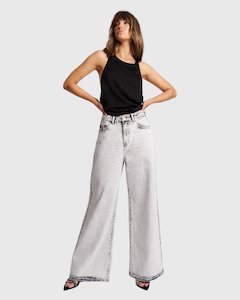 Clothing: High Waist Love Machines Super Wide Leg Jeans