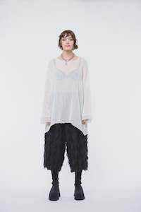 Clothing: Freja Top - Cream Mesh