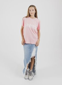 Clothing: Frankie Tee Scratched - Sherbert