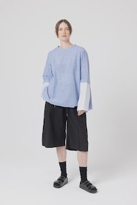 Clothing: Minimal Sweater - Blue/White Stripes