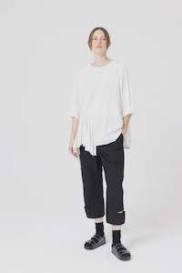 Clothing: Optical Tee - Ivory Pinstripe