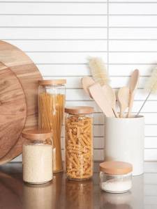 Storage jar with wooden lid