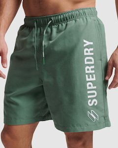 Code Applque 19Inch Swim Short - Forest Night Green