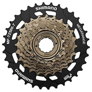 7 Speed Cassettes: Shimano MF-TZ500 Multiple Freewheel 7-Speed 14-34 Mega Range