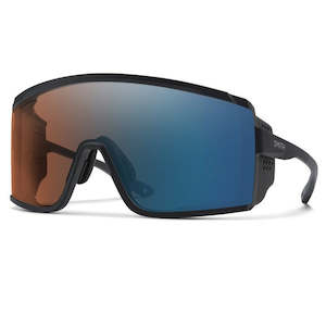 Bicycle and accessory: Smith Pursuit - ChromaPop Glacier Photochromic Copper Blue Mirror VLT 7 - 45%