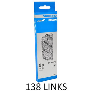 Bicycle and accessory: Shimano CN-HG71 Chain 6/7/8-Speed HG Extra Long 138 Links