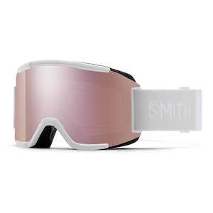 Bicycle and accessory: Smith Squad - White Vapor/ChromaPop Everyday Rose Gold Mirror 22% VLT / Yellow