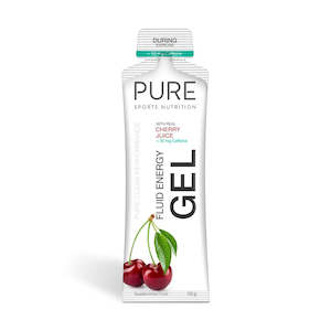 Bicycle and accessory: Pure - 50g Fluid Energy Gels - Cherry + Caffeine