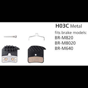 Bicycle and accessory: Shimano H03C 4-Piston Metal Brake Pads w/Fin