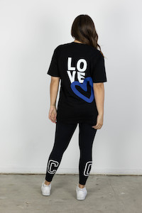 Clothing: SERENITY TEE BLACK/BLUE