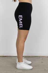 Clothing: NEO ACTIVEWEAR SHORTS BLACK/PURPLE