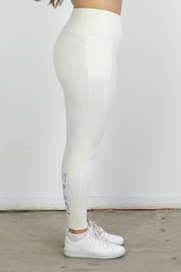 NEO ACTIVEWEAR TIGHTS ECRU/PURPLE