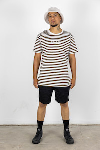 Clothing: BEN STRIPE TEE BROWN