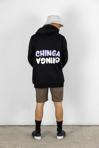 Clothing: ORZO HOODY BLACK/PURPLE