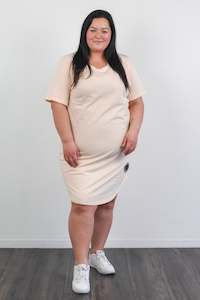 Clothing: *CLASSIC TEE DRESS APRICOT