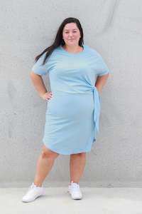 *SADIE SIDE KNOT DRESS BABY BLUE