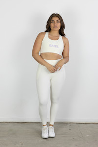 NEO ACTIVEWEAR BRA ECRU/PURPLE