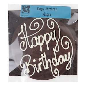 Home Baker Choc Cake Topper Happy Birthday Dark 60G