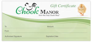 Chook Manor Gift Card