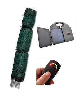 Fencing: Hotline 25m fence + Fire Drake 200 Solar Energizer + Volt tester Combo #8