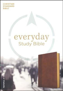 Books: CSB Everyday Study Bible--soft leather-look, British tan by Holman. Christian Resource Centre