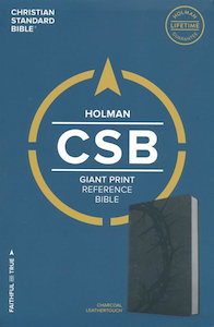 Books: CSB Giant Print Reference Bible, Charcoal LeatherTouch by B&H. Christian Resource Centre