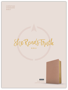 CSB She Reads Truth Bible--soft leather-look, rose gold (indexed) by Holman. Chr…