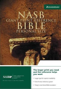 NASB Bible Reference Personal Giant Print Bonded Leather Black. Christian Resource Centre