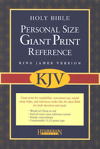 Holy Bible: Personal Size Giant Print Reference by Hendrickson Bibles. Christian…