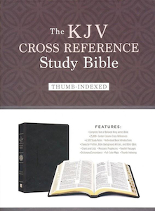 KJV Cross Reference Study Bible-Bonded Leather brown, thumb-indexed by Barbour. …