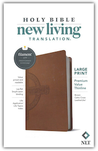 NLT Large-Print Premium Value Thinline Bible, Filament Enabled Edition--soft lea…