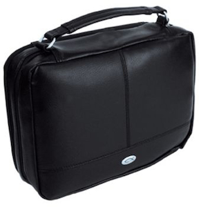 Books: Case Classic Large: Two-Fold LuxLeather Organizer - Black by Christian Art. Christian Resource Centre