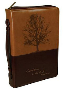 Case Classic Large: Two-Tone LuxLeather - Brown/Dark Brown. Christian Resource Centre