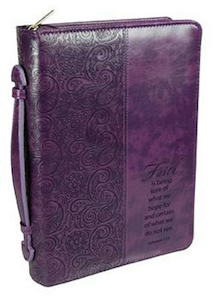 Case Fashion Large: Trendy LuxLeather - Purple: Faith. Christian Resource Centre