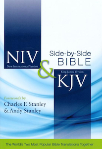 Books: NIV/KJV Parallel Side by side Bible by Zondervan. Christian Resource Centre