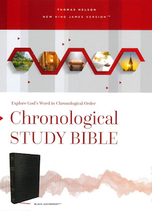 NKJV Bible Chronological Study Leathersoft black. Christian Resource Centre