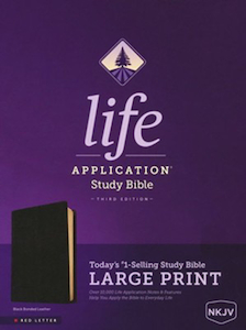 NKJV Life Application Study Bible, Third Edition, Large Print (Red Letter, Bonde…