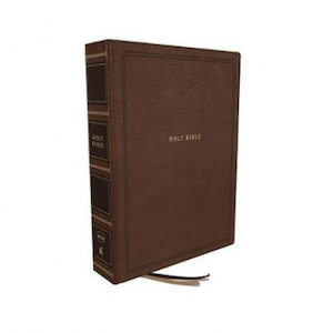 NKJV Reference Bible Wide Margin Large Print Brown. Christian Resource Centre