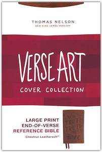 NKJV Personal Size Large Print End-of-Verse Reference Bible, Verse Art Cover Col…