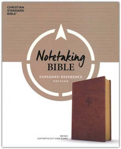 CSB Notetaking Bible Expanded Reference Edition brown leathertouch over board 9 point type